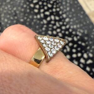 J. Crew Gold and Pavé Geometric Ring